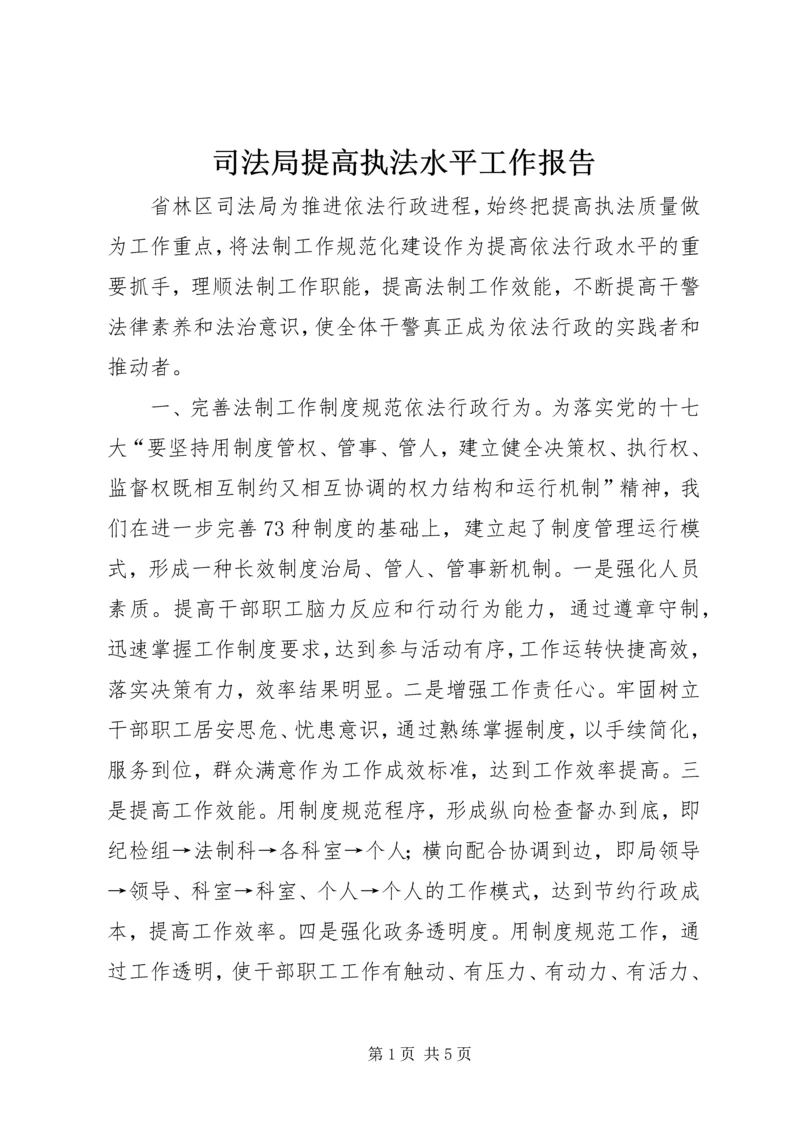 司法局提高执法水平工作报告_1.docx