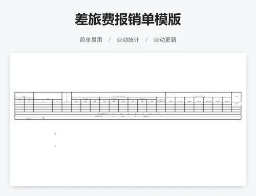差旅费报销单模版