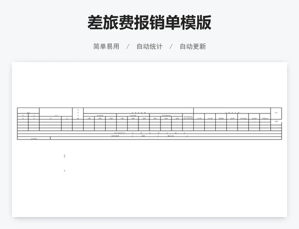 差旅费报销单模版
