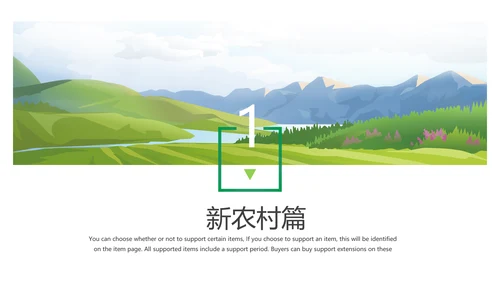 美丽新农村建设城镇优化振兴乡村PPT模板