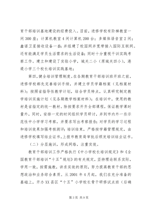 学校长培训工作自查报告自查报告精编.docx