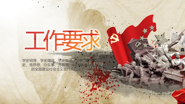 党支部党史学习教育年年终总结PPT党课