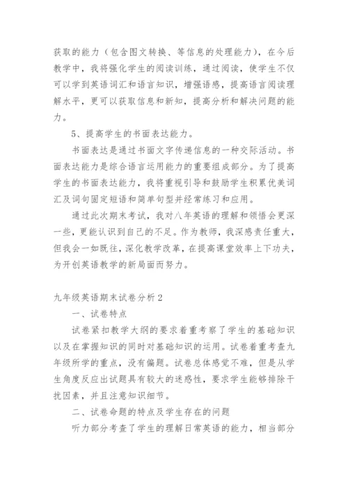 九年级英语期末试卷分析.docx