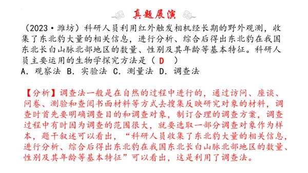 1.1 认识生物 2023-2024学年七年级生物上学期期末考点大串讲（人教版）(共19张PPT)