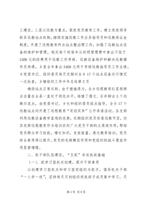 乡镇组织工作半年总结.docx