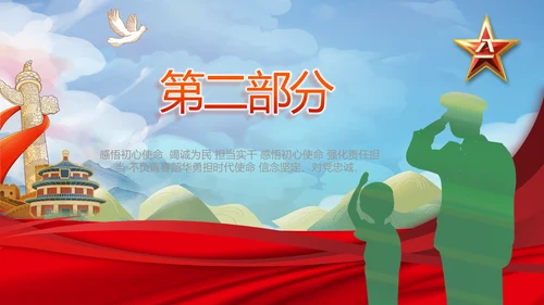 小学生强军梦强国梦部队军事动态PPT