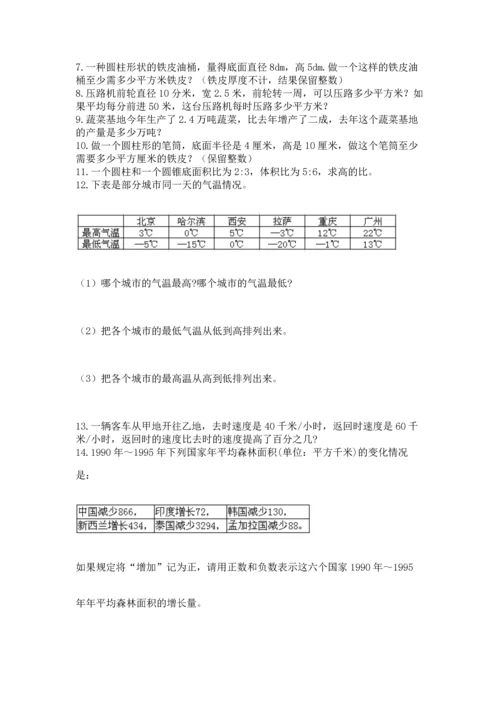 六年级小升初数学应用题50道含答案（巩固）.docx