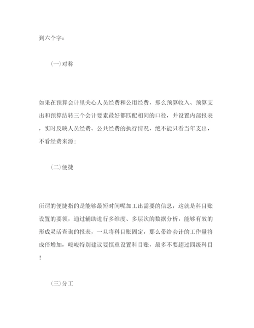 精编政府会计制度学习心得建账的技巧.docx