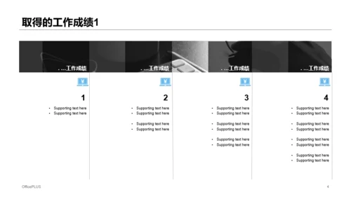 蓝色年中个人总结述职报告PPT案例
