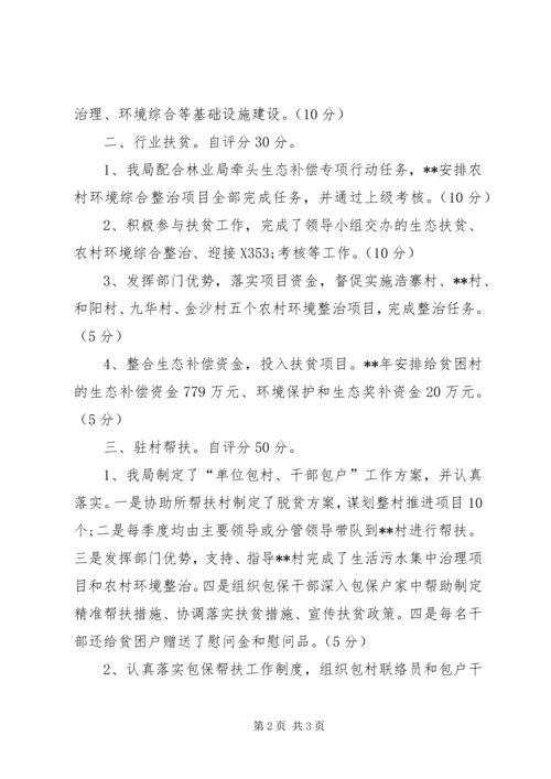 县环保局脱贫攻坚工作自查报告.docx