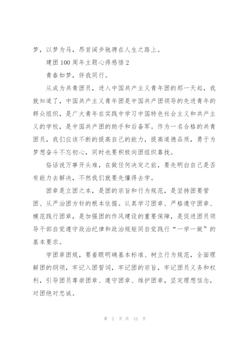 建团100周年主题心得感悟10篇.docx