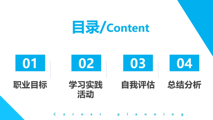 蓝色商务风临床医学专业大学生个人能力综合展示职业生涯规划PPT
