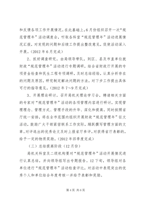 财政局规范管理指导方案.docx