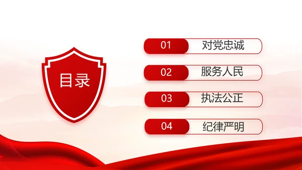 红色大气公安人民警察工作总结汇报动态PPT