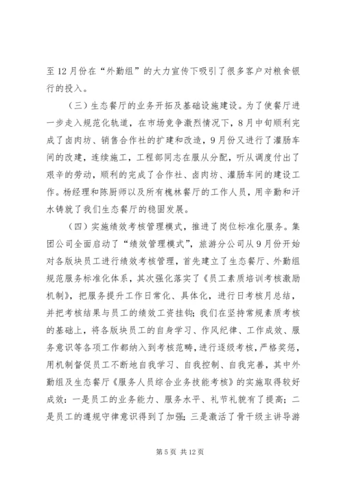 旅游公司工作总结及计划 (2).docx