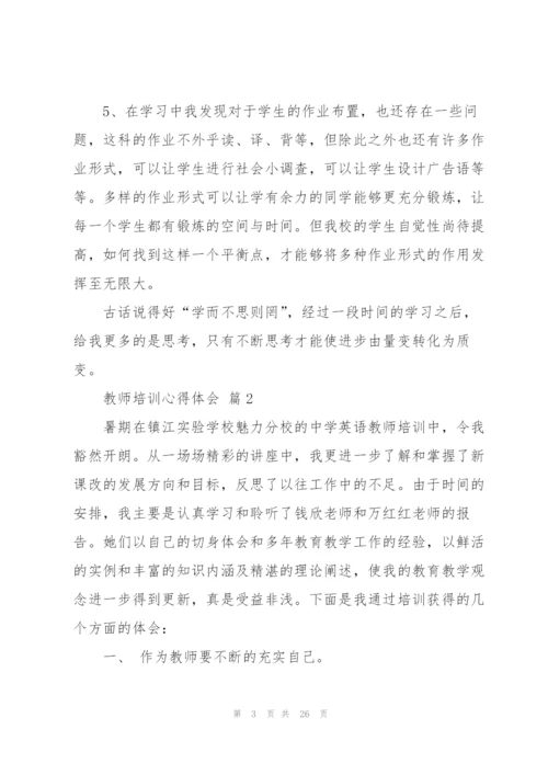 教师培训心得体会范文集锦十篇.docx