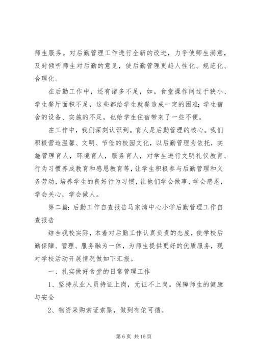 后勤工作自查报告 (2).docx