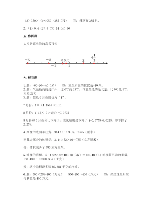 保定市北市区六年级下册数学期末测试卷完整.docx