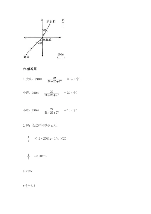 人教版六年级下册数学期末测试卷及答案（必刷）.docx