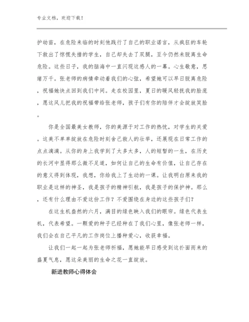 2024年新进教师心得体会范文13篇合辑.docx