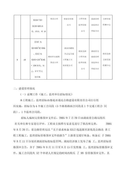 工程建设项目执行报告