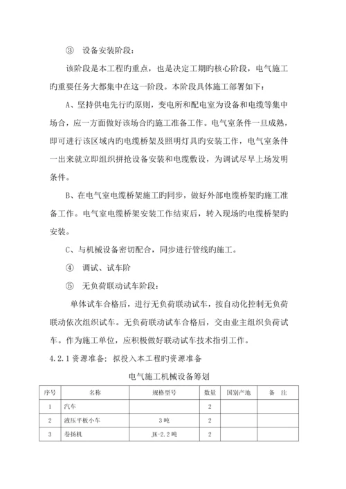 厂房电气综合施工专题方案.docx