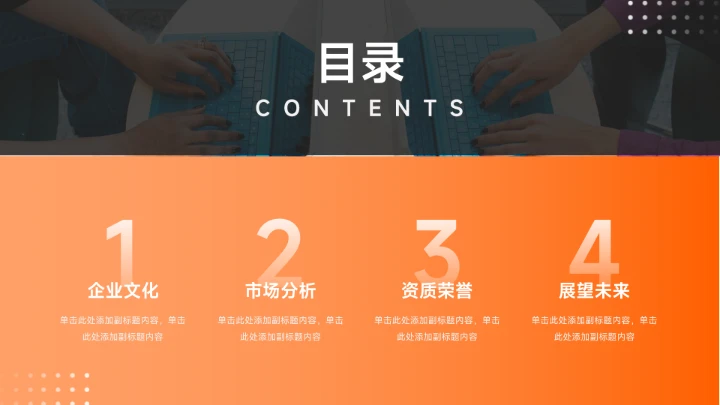 橙色渐变实用文化培训PPT模板