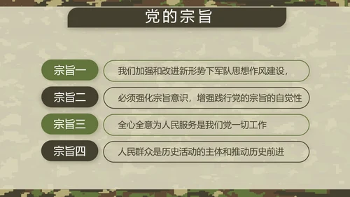 迷彩风八一军事部队军人述职报告动态PPT模板