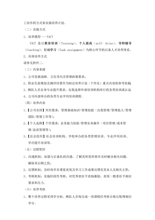 XX公司的人才梯队建设储备方案.docx