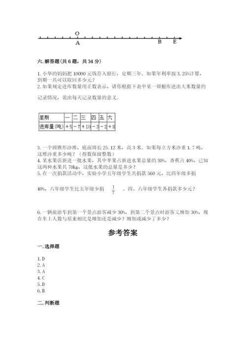 甘肃省小升初数学期末测试卷word.docx