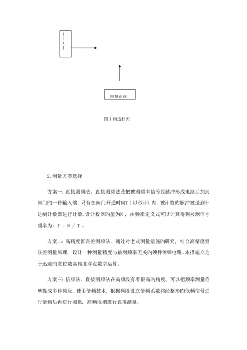 基于c语言单片机数字频率计优质课程设计.docx