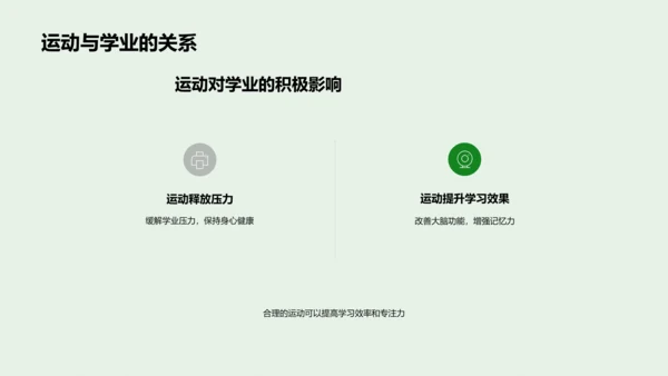 运动提升学习效率PPT模板