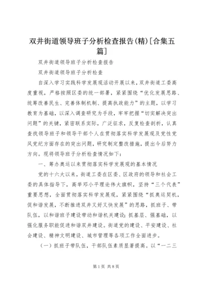 双井街道领导班子分析检查报告(精)[合集五篇].docx