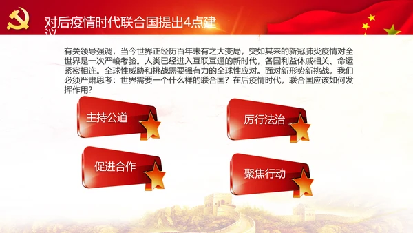 学习联合国成立75周年纪念峰会上重要讲话PPT