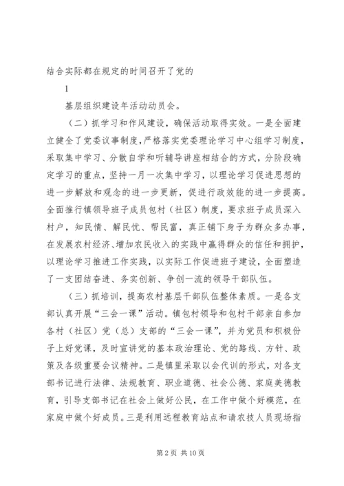 基层组织建设年、四帮四促工作情况汇报.docx