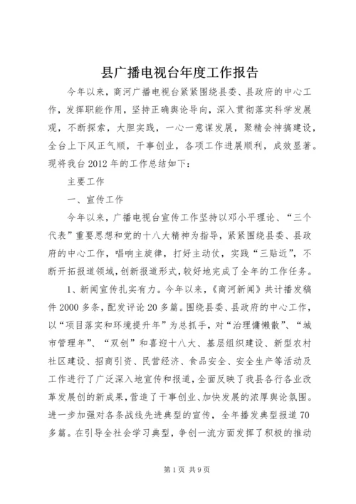 县广播电视台年度工作报告 (2).docx
