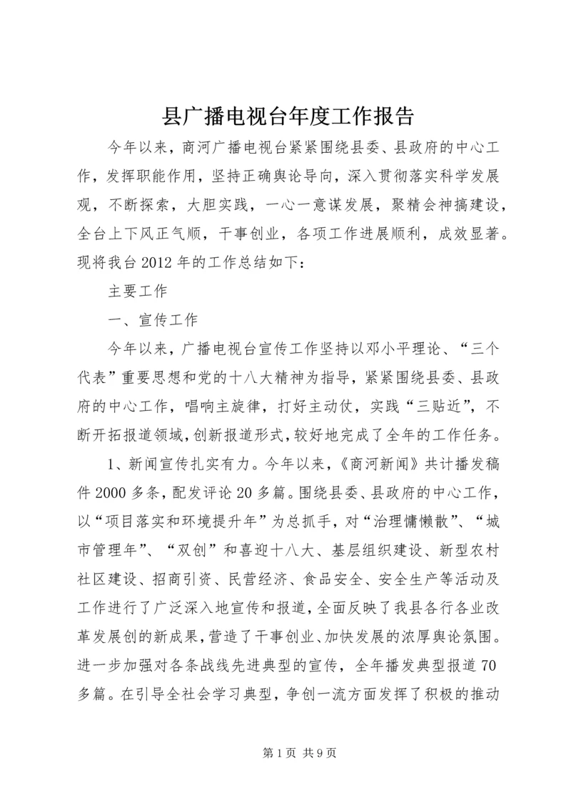 县广播电视台年度工作报告 (2).docx
