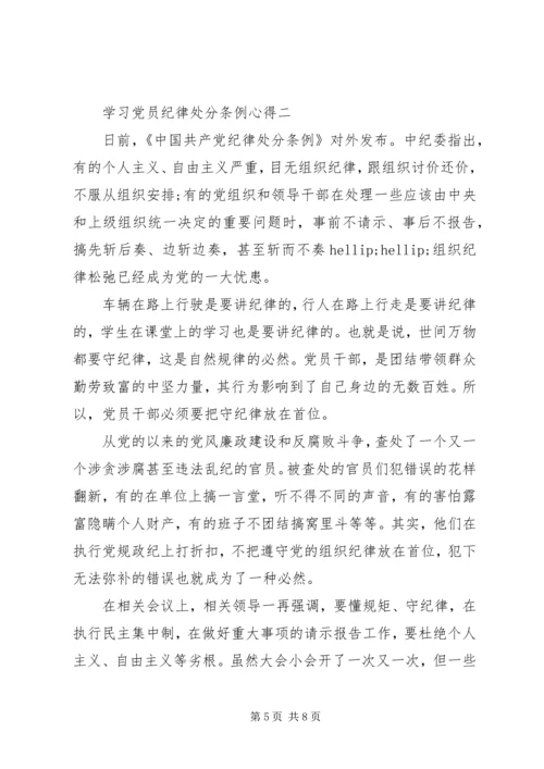 学习党员纪律处分条例心得.docx