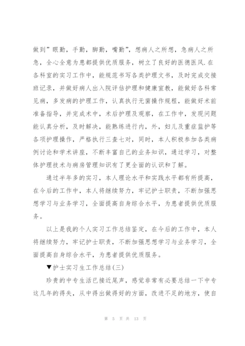 护士实习生工作总结5篇.docx