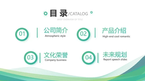 绿色清新医疗医药公司简介动态PPT