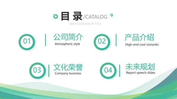 绿色清新医疗医药公司简介动态PPT