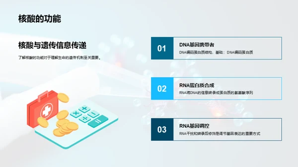 科技风生物医疗教学课件PPT模板