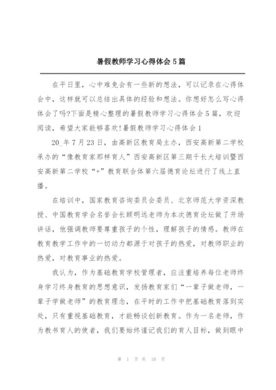 暑假教师学习心得体会5篇.docx