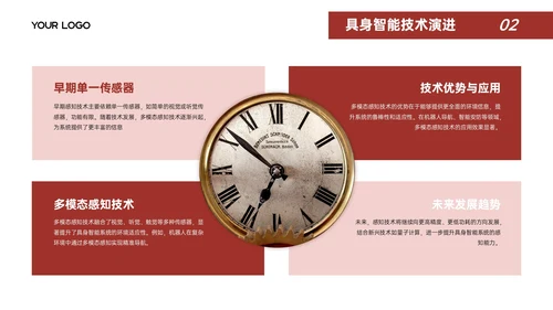 红白色简约风文献汇报PPT模板
