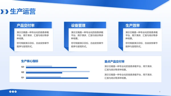 蓝色商务风工业机械行业年终总结PPT模板