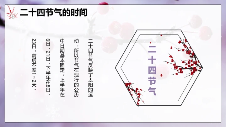 唯美简约小雪节气雪景二十四节气介绍PPT模板