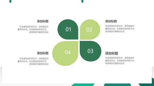 绿色商务风总结汇报PPT模板