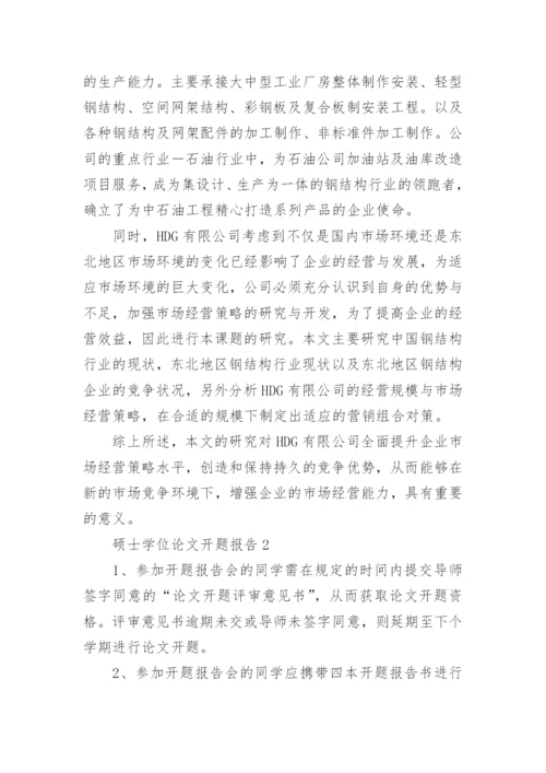 硕士学位论文开题报告编辑精选范文.docx