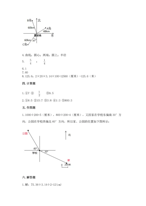 小学数学六年级上册期末测试卷及参考答案【基础题】.docx