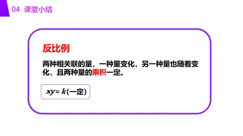 小学六年级数学反比例知识点PPT教学课件